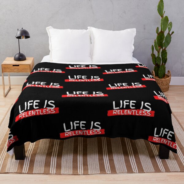 Item preview, Life Is Relentless White and Red Design designed and sold by SweetAndSpice.