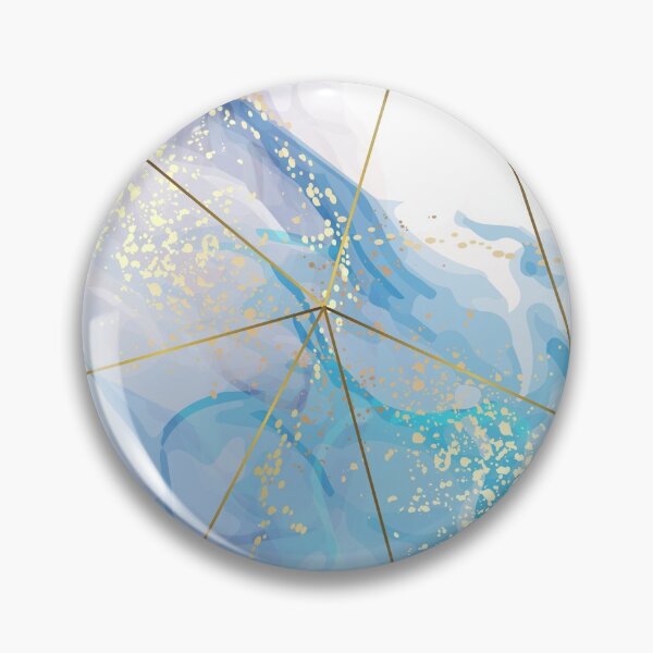 Item preview,  Blue Gold Marble like Geo PatternBlue And Gold Colorful Marble Geo Geometric Shape Pattern Original Design For Christmas Birthday Anniversary Mother's Day For Her For Him designed and sold by ArtScars.