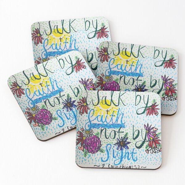 Item preview, 'WALK BY FAITH'  Inspired Calligraphy Artwork designed and sold by MeganMead.