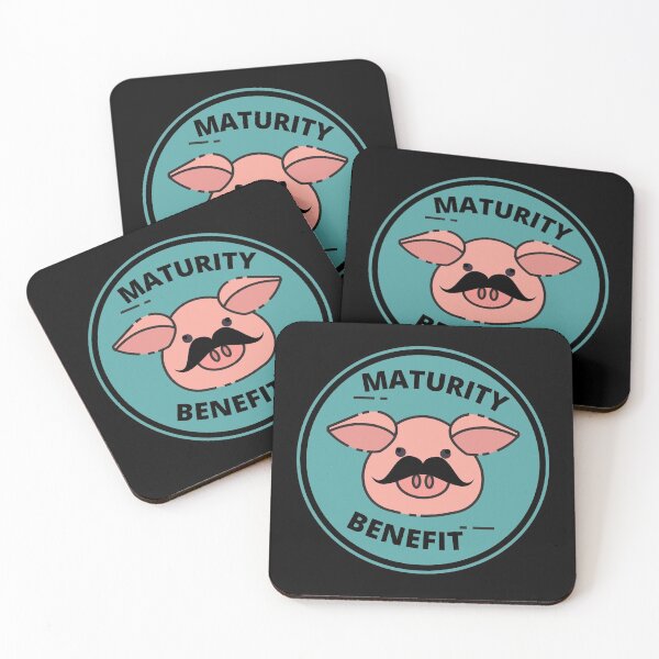 Item preview, MATURITY BENEFIT PIG WITH FUNNY MOUSTACHE OR MUSTACHE designed and sold by Awesome &  Affordable.