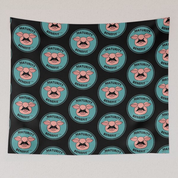 Item preview, MATURITY BENEFIT PIG WITH FUNNY MOUSTACHE OR MUSTACHE designed and sold by Awesome &  Affordable.