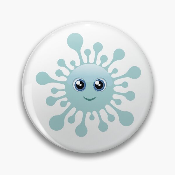 Item preview, Emoticon de coronavirus inocente azul designed and sold by NeteDesign.
