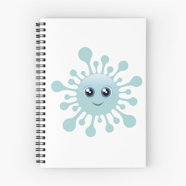 Aperçu de l'œuvre Émoticône de coronavirus innocent bleu créée et vendue par NeteDesign.