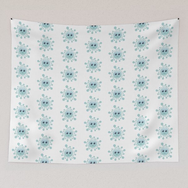 Item preview, Blue innocent coronavirus emoticon designed and sold by NeteDesign.