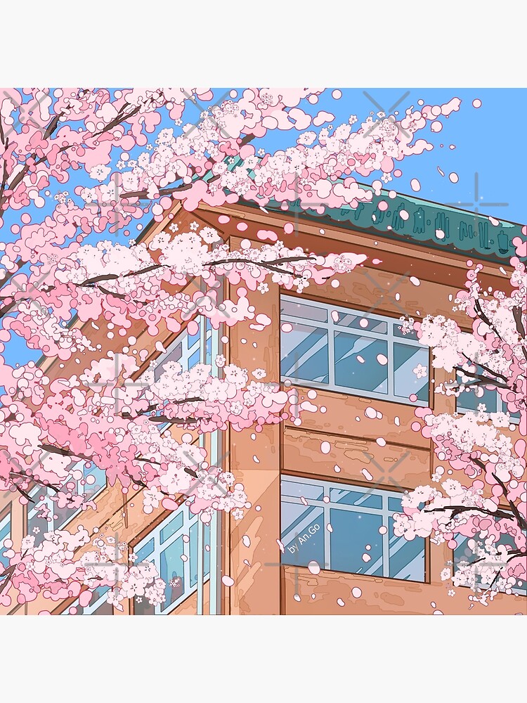 Anime Girl Cherry Blossom Bliss HD Wallpaper