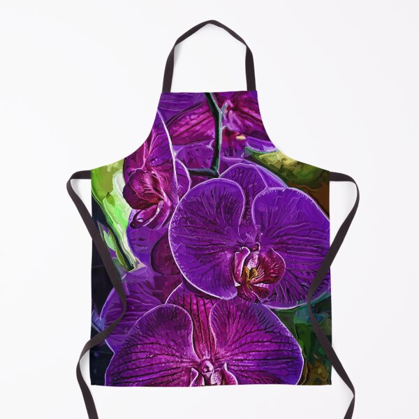 Aperçu de l'œuvre Orchidées violettes en impasto créée et vendue par KirtTisdale.