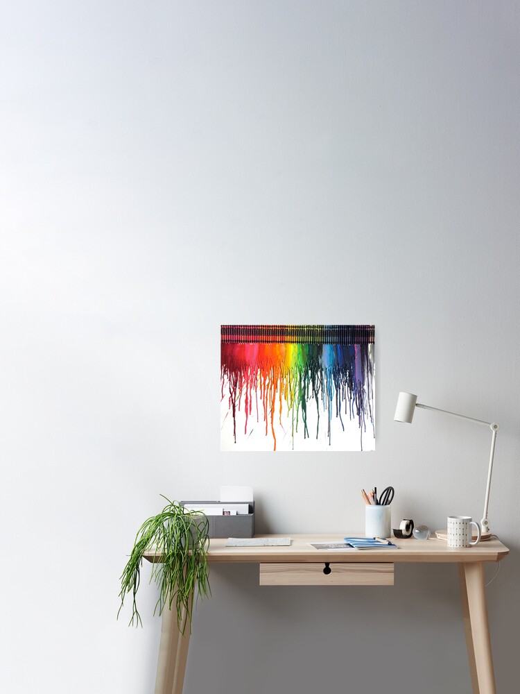 Melted Rainbow Crayons Poster for Sale by KatieMichelle23