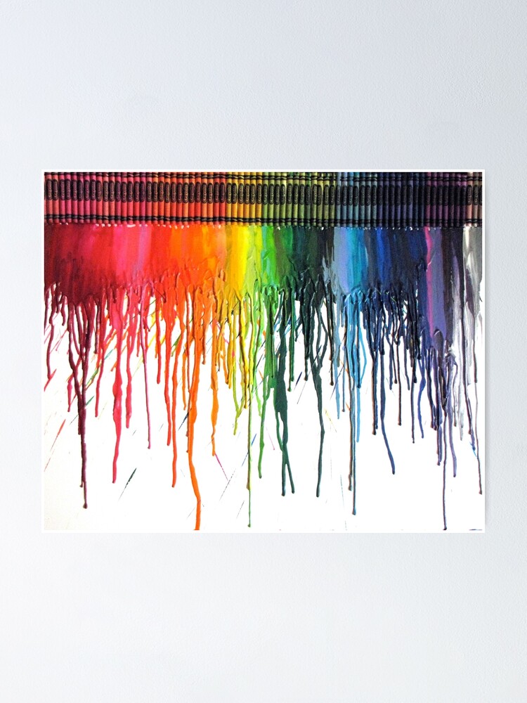 Melted Rainbow Crayons | Poster