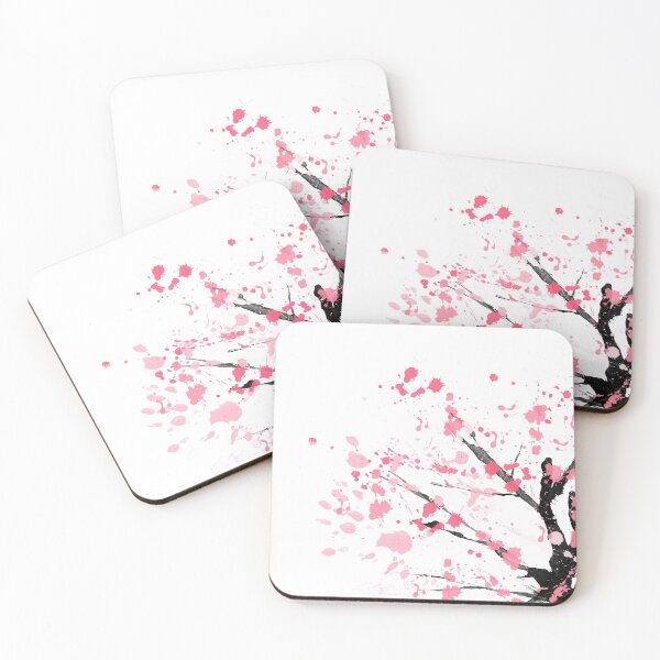 Item preview, Japanese Sakura Cherry Blossom Tree Pink Petals Ink Drawing designed and sold by 4U2NV-LDN.