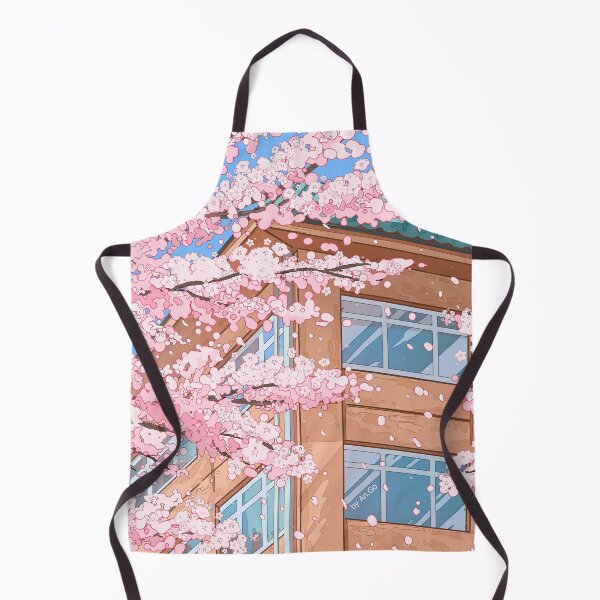 Item preview, Japanese high school and cherry blossom blossom  designed and sold by AnGoArt.