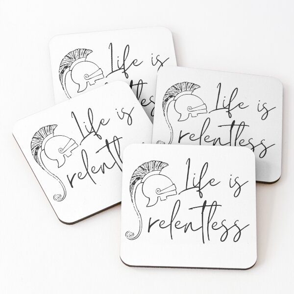 Item preview, Life Is Relentless Medieval Helmet Design designed and sold by SweetAndSpice.
