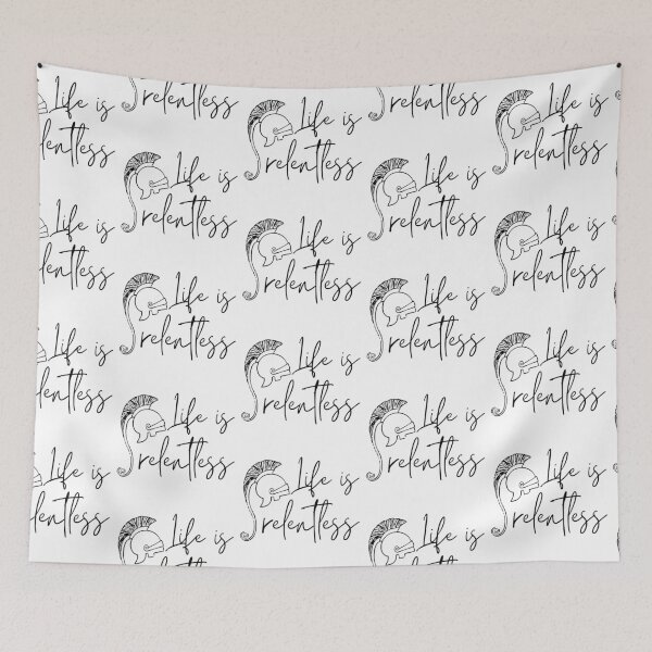 Item preview, Life Is Relentless Medieval Helmet Design designed and sold by SweetAndSpice.