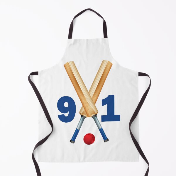 Item preview, Cricket number 91 - ninety one with bats and ball designed and sold by AllShirts21.