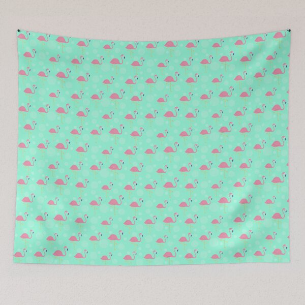 Item preview, Pink flamingos migratory bird pattern designed and sold by Manoroma.