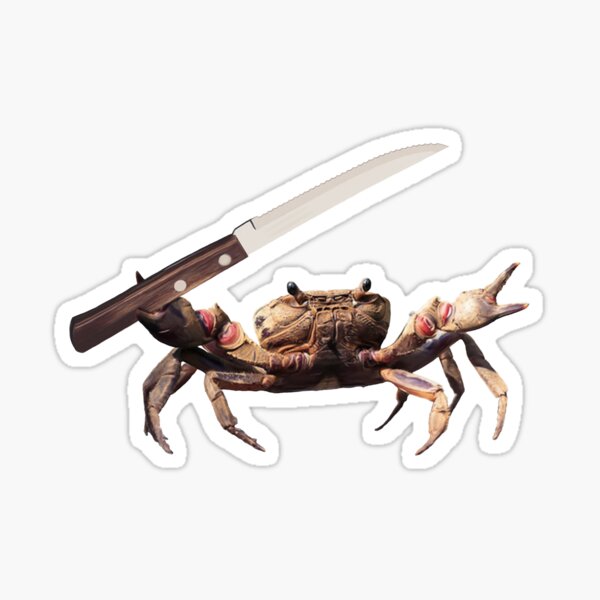 Crab With Knife Sticker