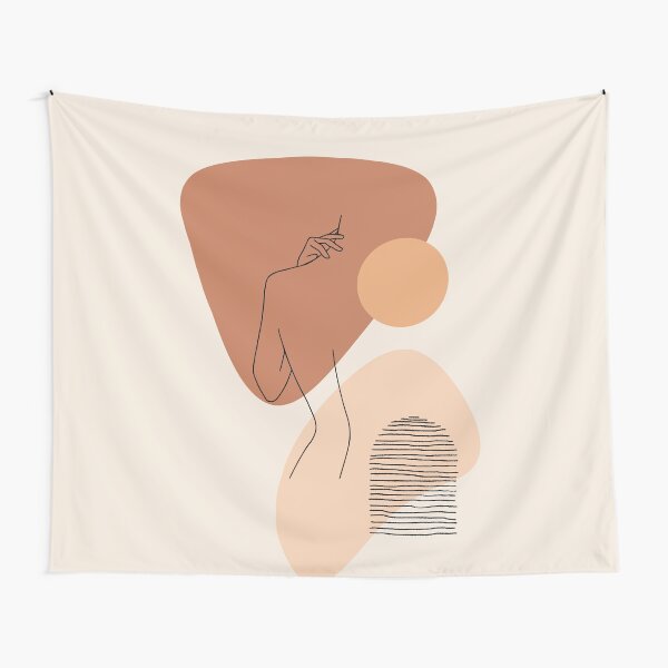Item preview, Abstract mid century modern female line art designed and sold by Neha Samria.