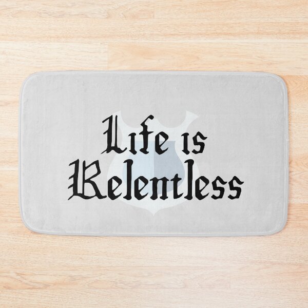 Item preview, Life Is Relentless Medieval Shield Background Design designed and sold by SweetAndSpice.