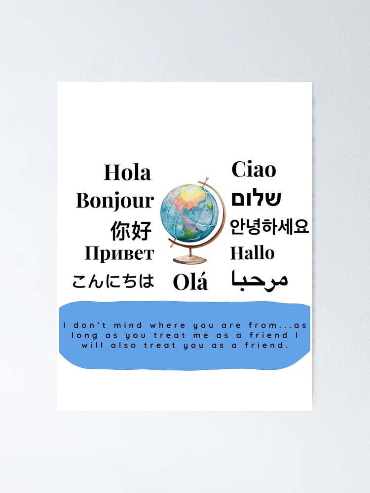 international languages and friends - bringing people together | Poster