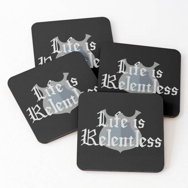 Item preview, Life Is Relentless Medieval Shield Design designed and sold by SweetAndSpice.