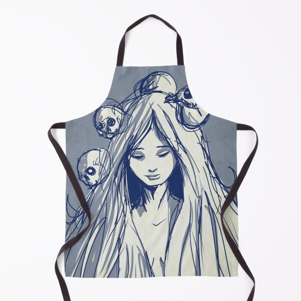 Item preview, Ghostly Skull Hair Girl Illustration designed and sold by Nonshape.