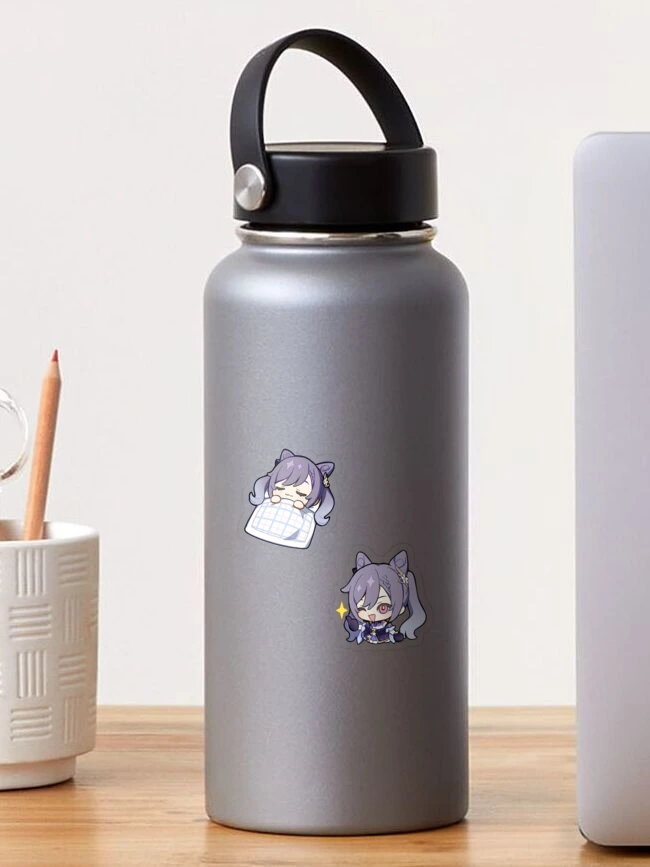 TANSHOW Genshin Impact Thermos Water Bottle Merch 13.5 Ounce Stainless  Steel Anime Kids Insulated Reusable Water Bottle (keqing)