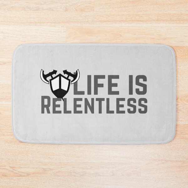 Item preview, Life Is Relentless Medieval Shield and Axe Design designed and sold by SweetAndSpice.