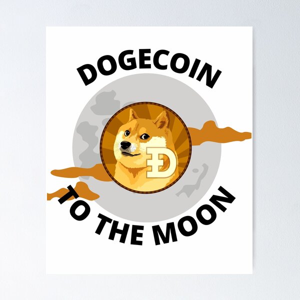 Artikel-Vorschau von Dogecoin Münze zum Mond, designt und verkauft von IZ-STAR.