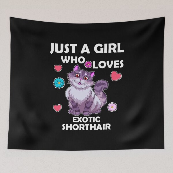 Item preview, exotic shorthair Just A Girl Who Loves Cats Women Cat Lover designed and sold by marcek.