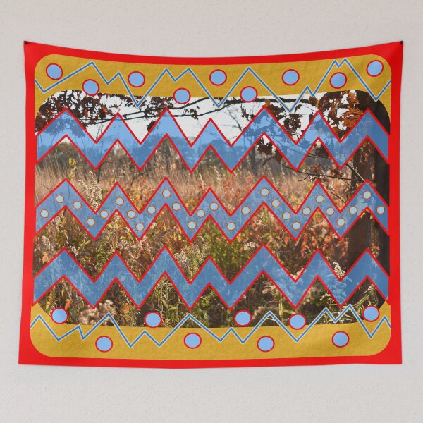 Item preview, Zigzag Over Autumn Prairie designed and sold by artfulnotebook.