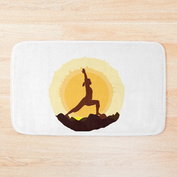 Item preview, Yoga Pose with a Sunset Background  designed and sold by deepakrode7.