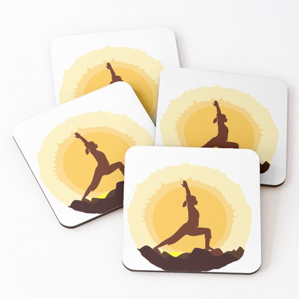 Item preview, Yoga Pose with a Sunset Background  designed and sold by deepakrode7.