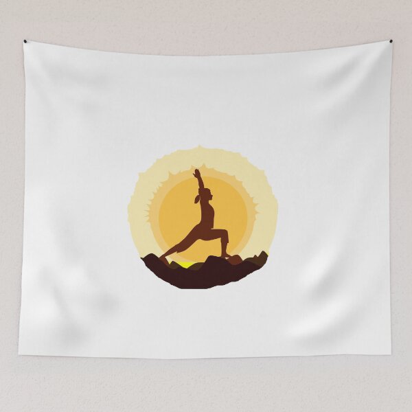 Item preview, Yoga Pose with a Sunset Background  designed and sold by deepakrode7.