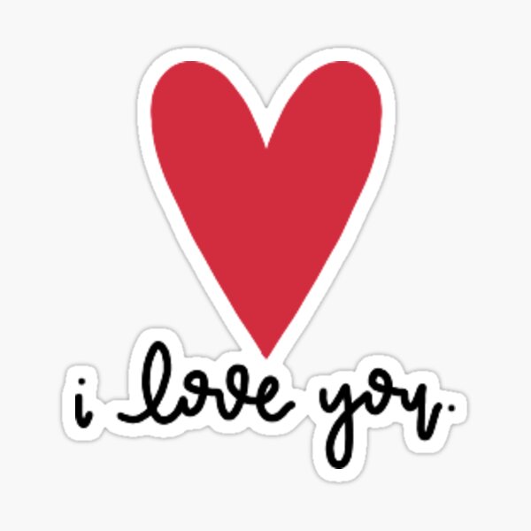 Cursive I Love You Sticker