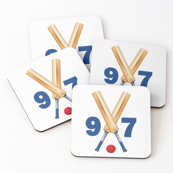 Item preview, Cricket number 97 - ninety seven with bats and ball designed and sold by AllShirts21.