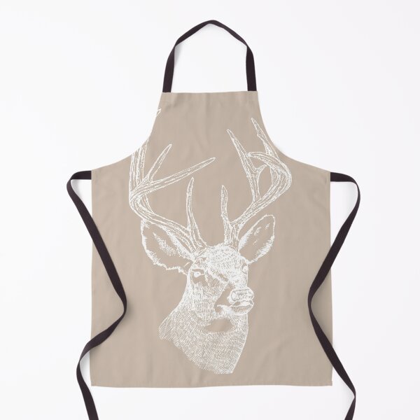 Item preview, Deer Bust in Burlap & White designed and sold by House of Haha.