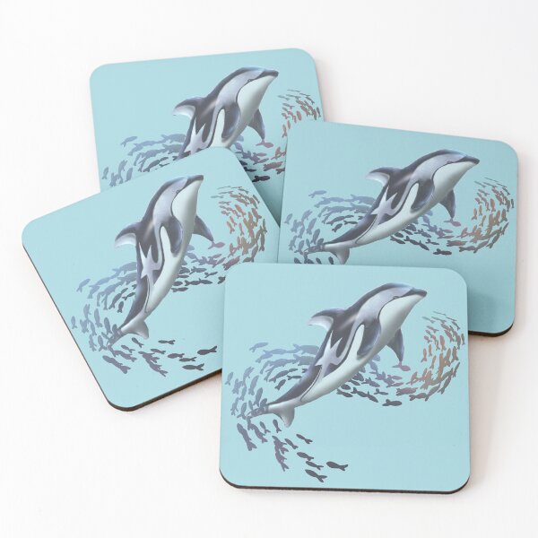 Item preview, Dolphin with School of Fish designed and sold by 1WildCoast.