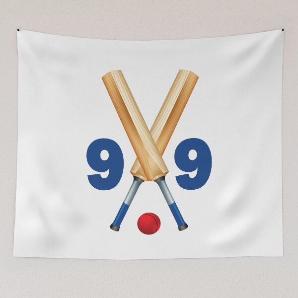 Item preview, Cricket number 99 - ninety nine with bats and ball designed and sold by AllShirts21.