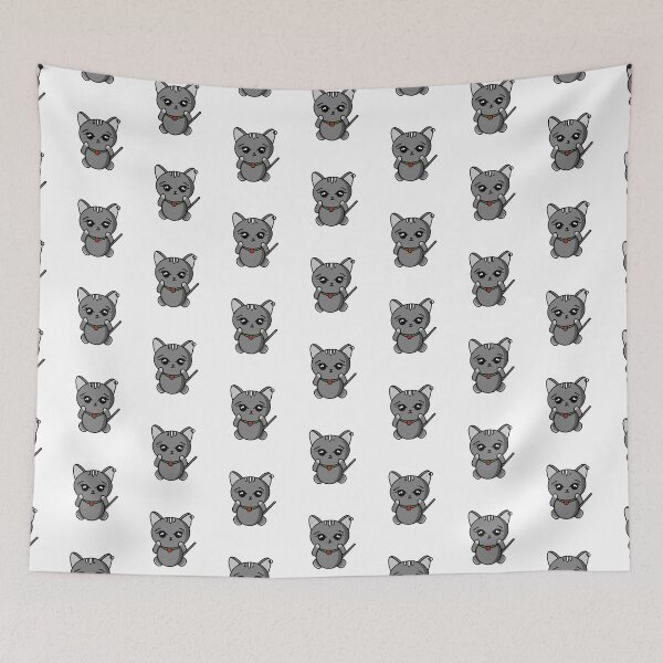 Item preview, Cute grey cat with earing designed and sold by atiksugiwara.