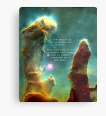 Hitchhiker's Guide Quote Metal Print