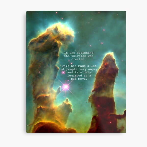 Hitchhiker's Guide Quote Metal Print