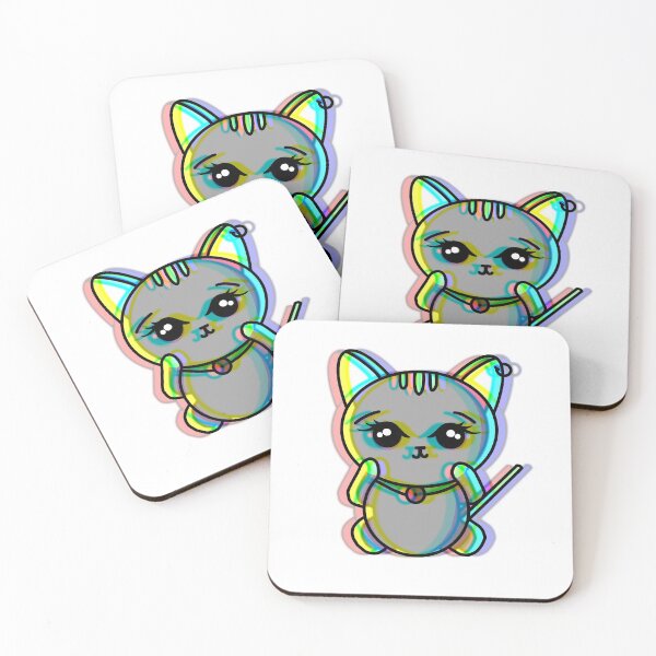 Item preview, Cute grey cat with earing designed and sold by atiksugiwara.