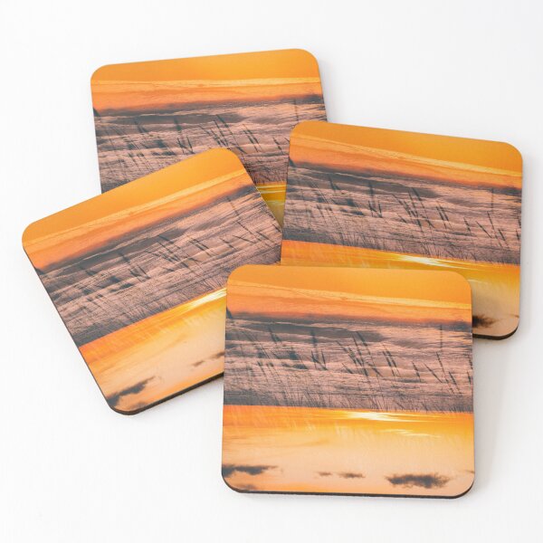 Item preview, Orange Sunset Bent near Waves of Baltic Sea designed and sold by MareksSteins.