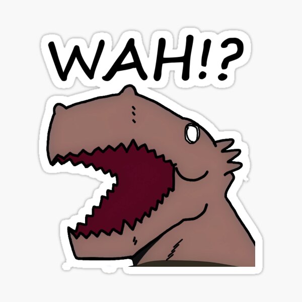 Verwirrter Dinosaurier Sticker