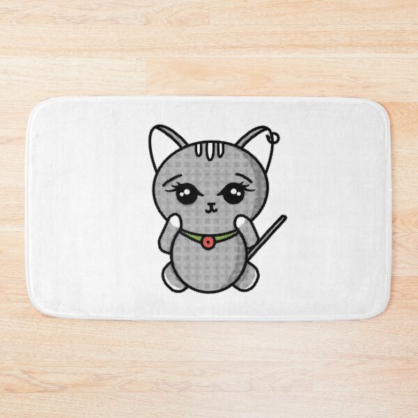 Item preview, Cute grey cat with earing designed and sold by atiksugiwara.