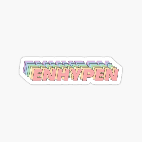 enhypen rainbow font sticker for sale by enhypening redbubble