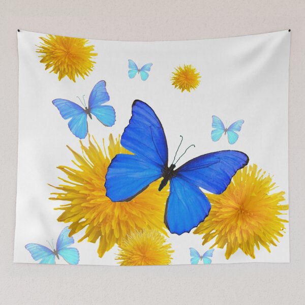Item preview,  DANDELION FLOWERS & BLUE BUTTERFLIES ART designed and sold by sharlesart.