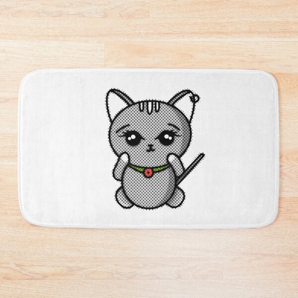 Item preview, Cute grey cat with earing designed and sold by atiksugiwara.