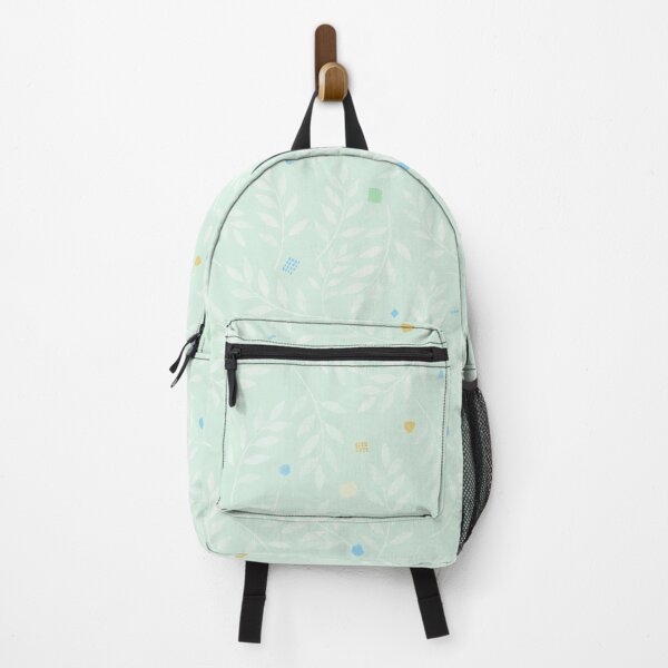 Item preview, Minimal light green leaf and dots designed and sold by Alfonsina Sterling.