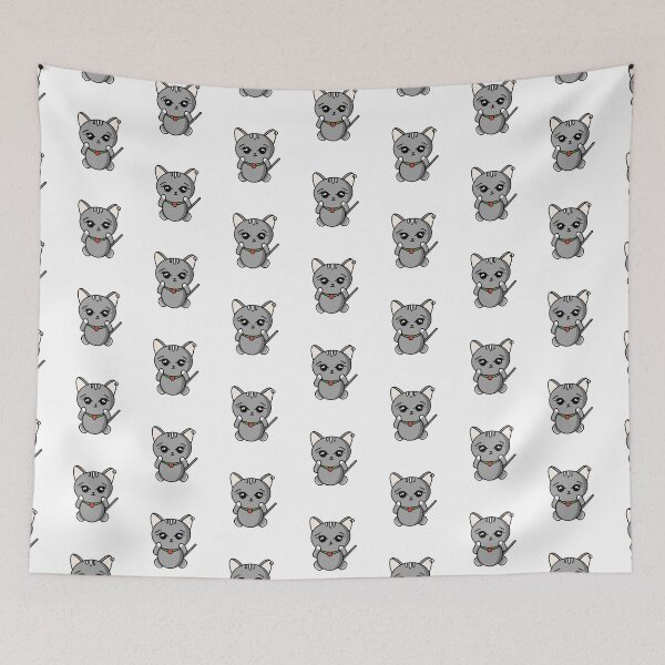 Item preview, Cute grey cat with earing designed and sold by atiksugiwara.