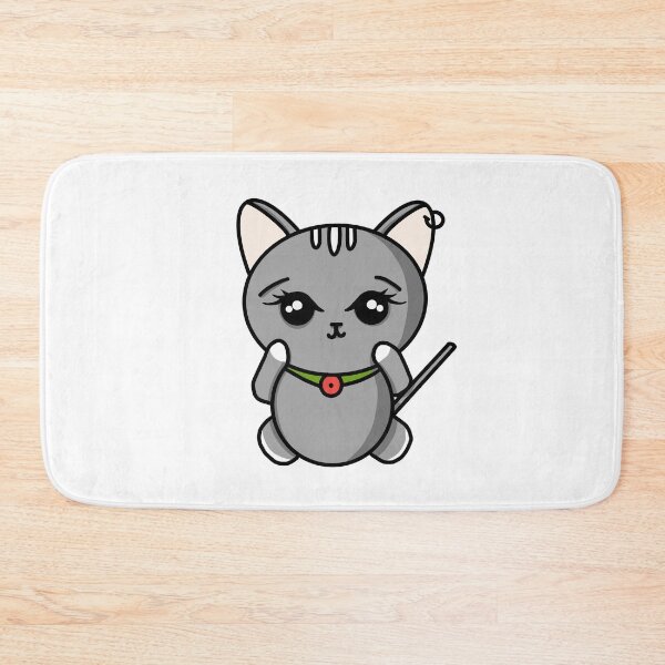 Item preview, Cute grey cat with earing designed and sold by atiksugiwara.